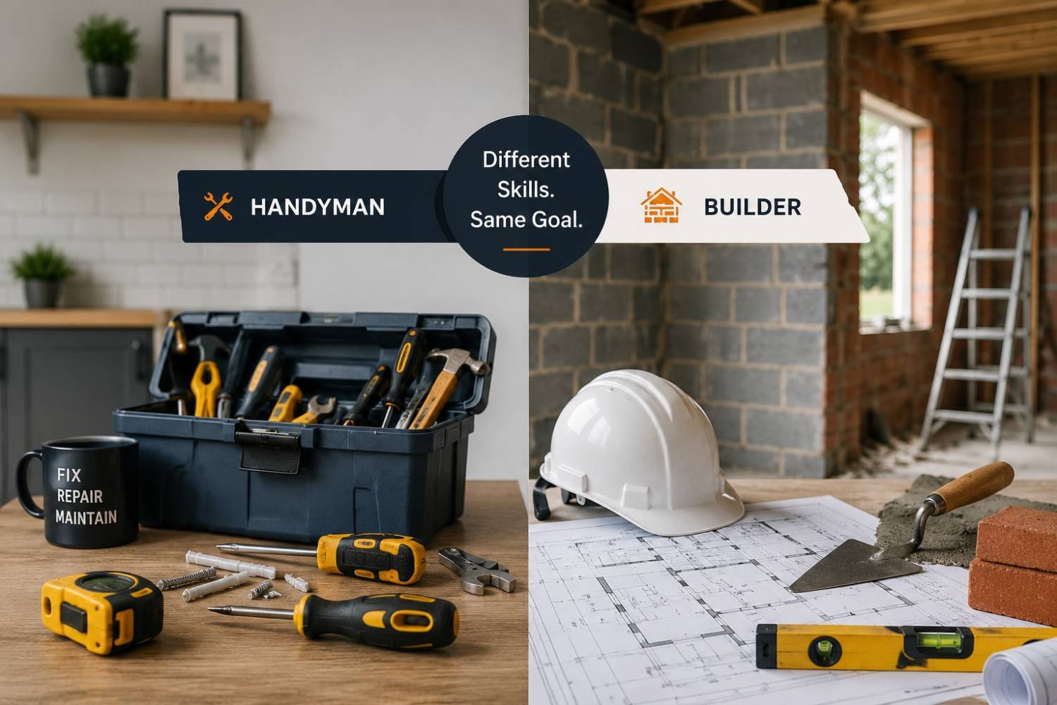 Difference Between a Handyman and a Builder in the UK