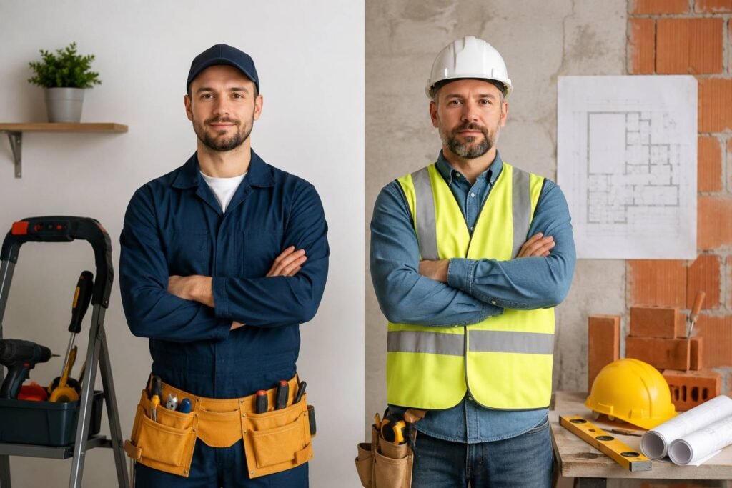 Difference Between a Handyman and a Builder in the UK