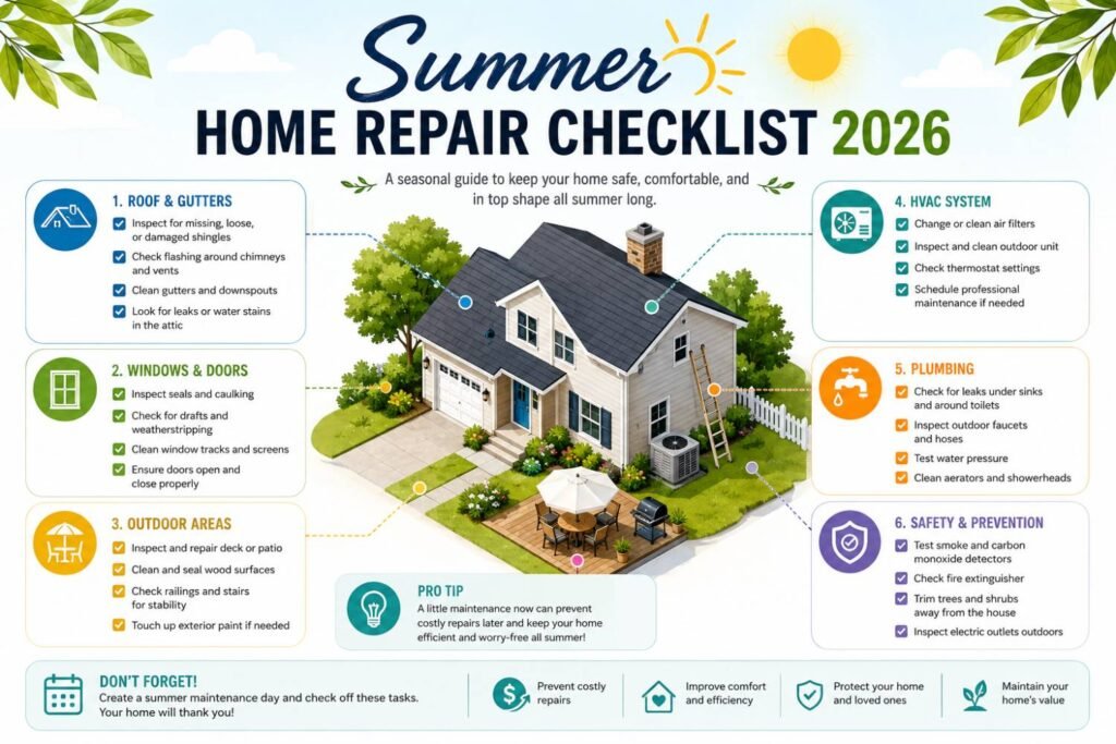 Summer Home Repair Checklist 2026