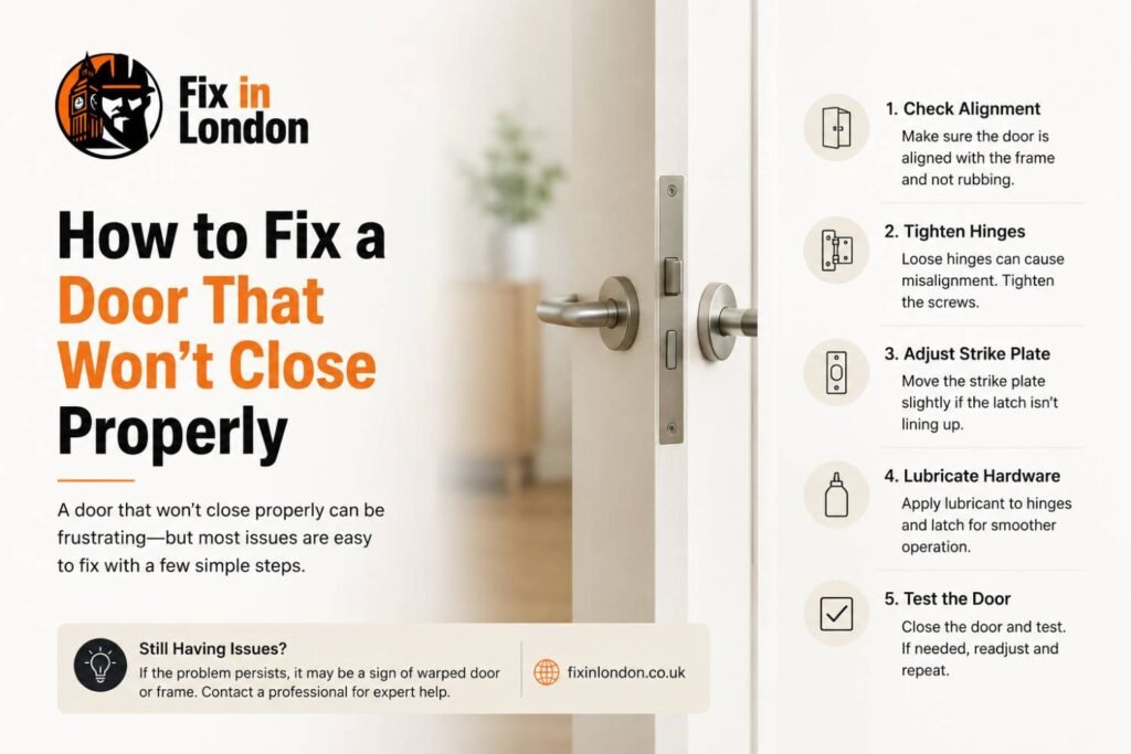How to Fix a Door That Won’t Close Properly